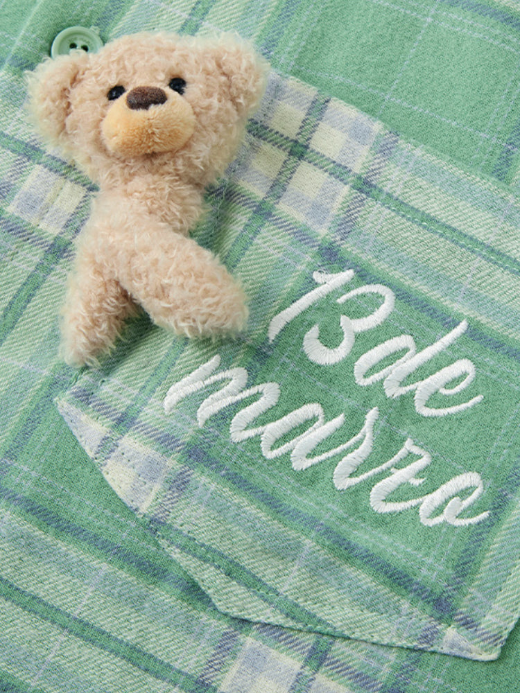 Plaid Pocket Companion Long-Sleeve Shirt Jacket - CHINASQUAD