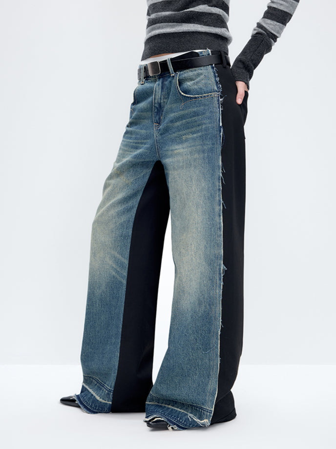 Vintage Patchwork TR Fabric Jeans - CHINASQUAD