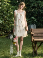 Chiffon Floral Embroidered Dress - CHINASQUAD