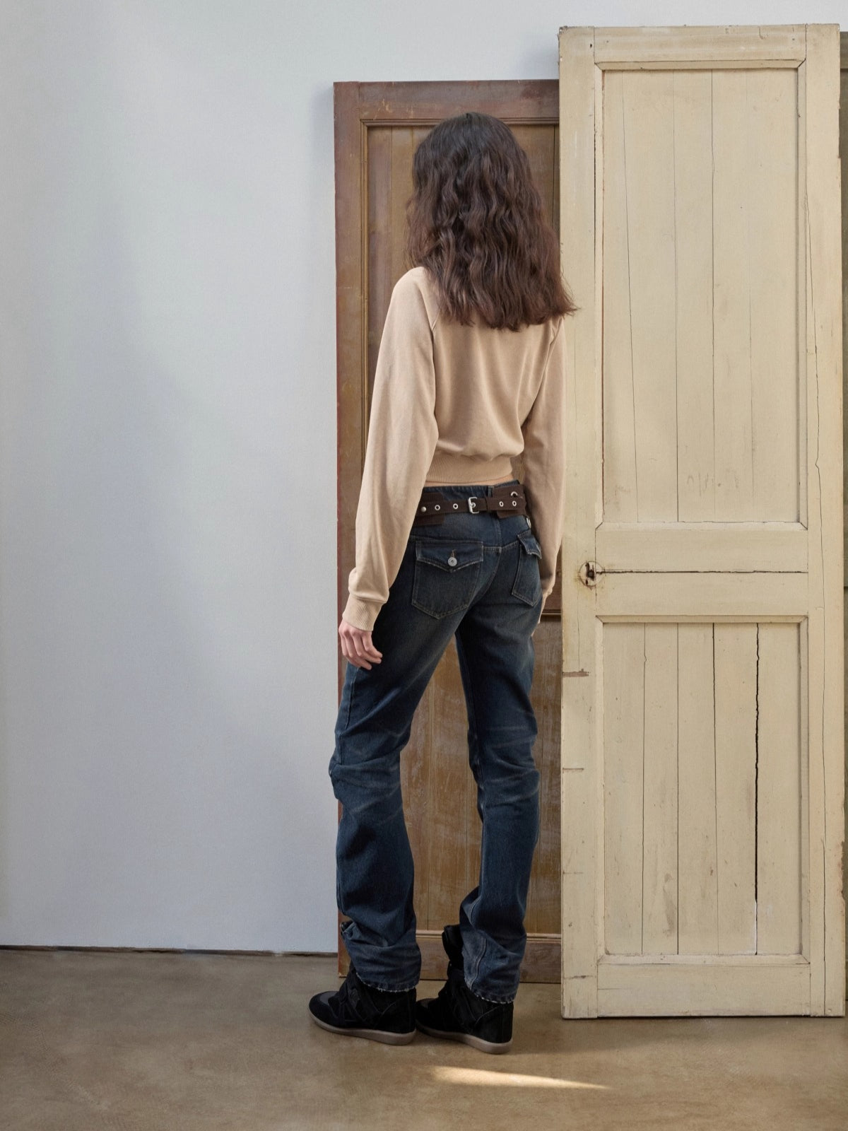 Knight Cat Print Distressed Washed Sweatshirt - CHINASQUAD