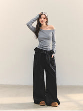 Turned-over Waist Straight-leg Casual Pants - CHINASQUAD