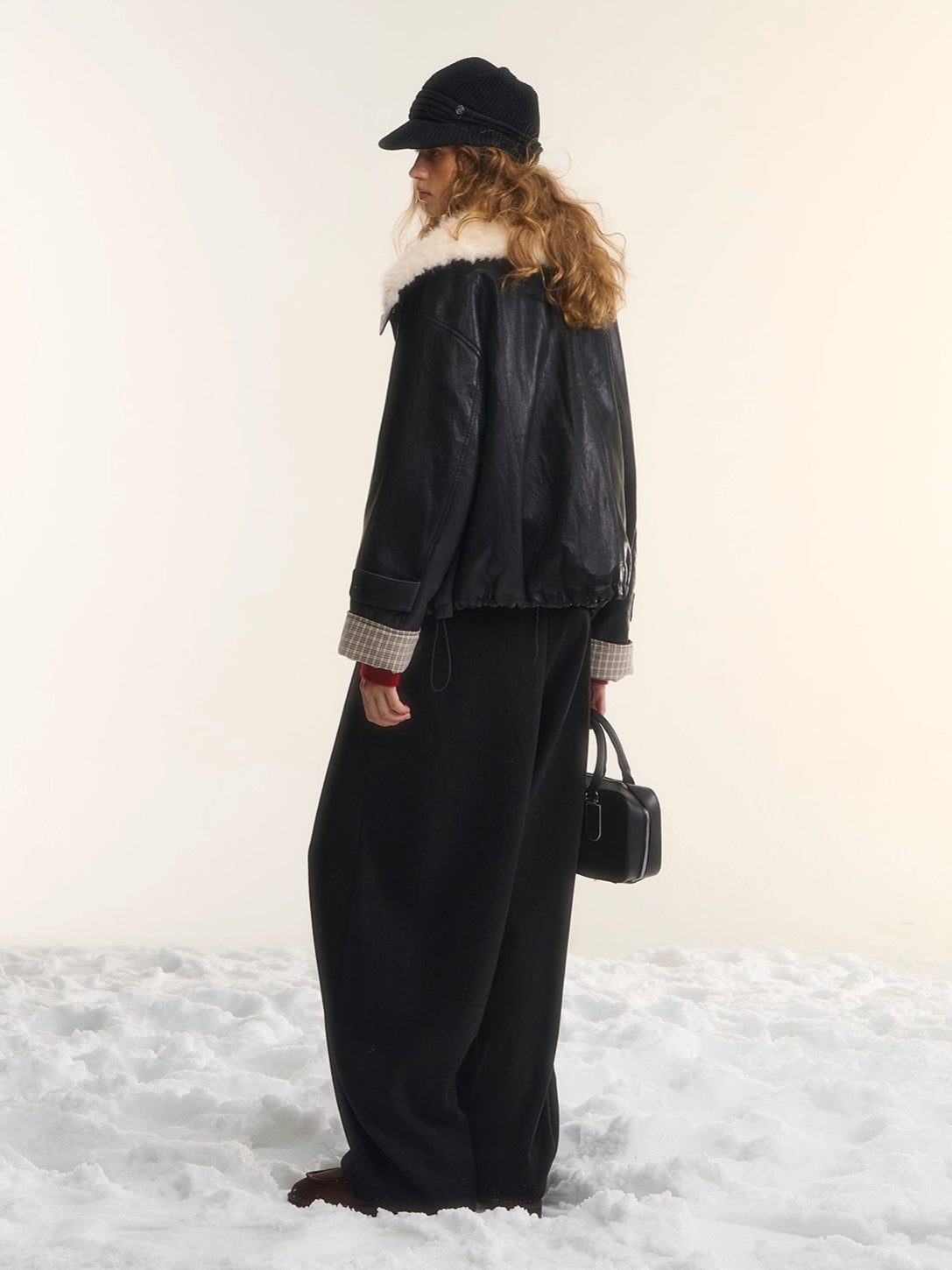 Vintage Fleece Curved-Leg Drawstring Pants