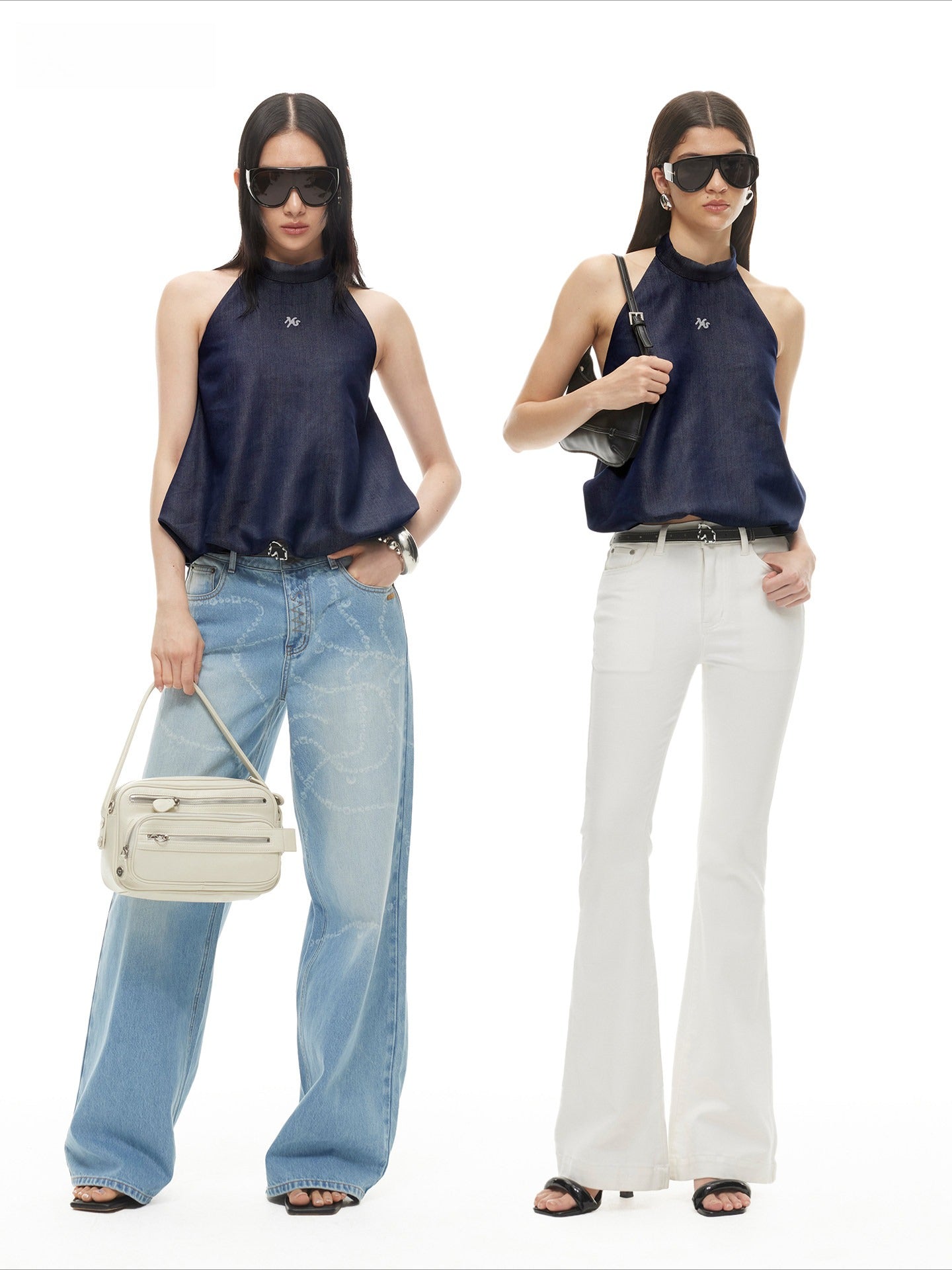 Bubble Silhouette Lyocell Denim Camisole