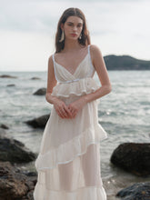 Ruffled Spaghetti Strap Backless Dress - CHINASQUAD