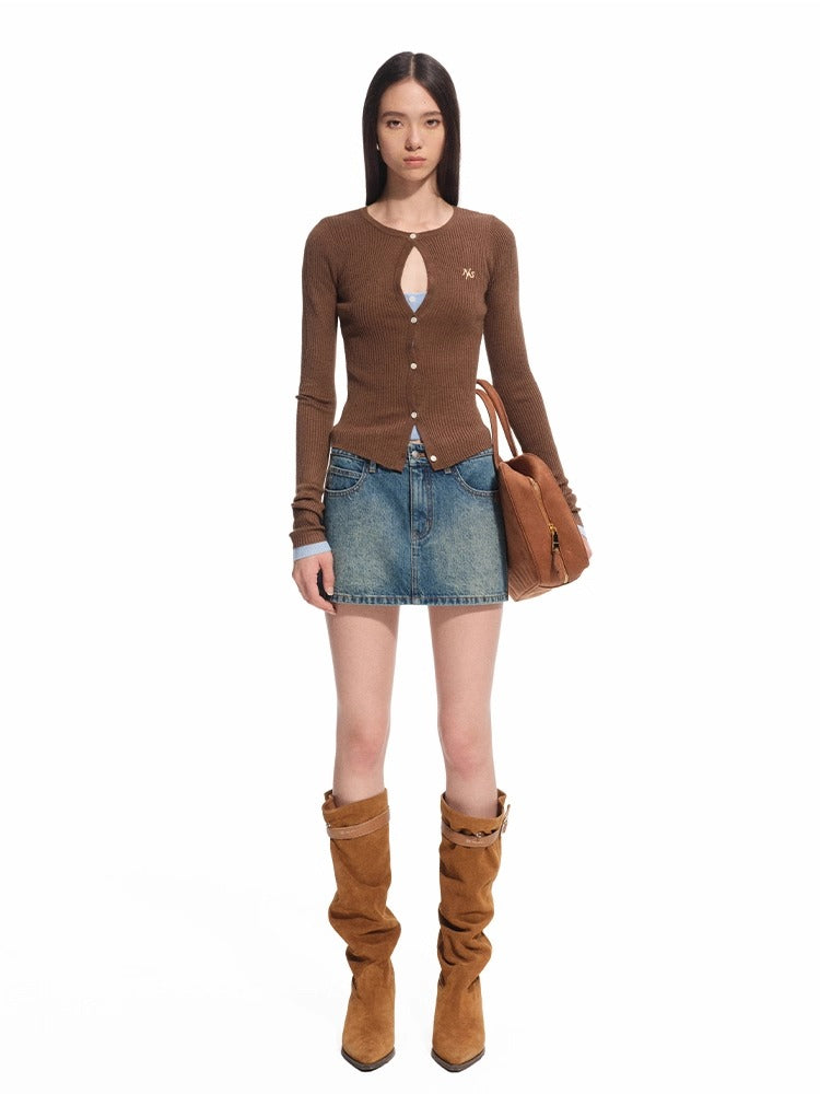 Fake Two-Piece Perth Knit Cardigan - CHINASQUAD