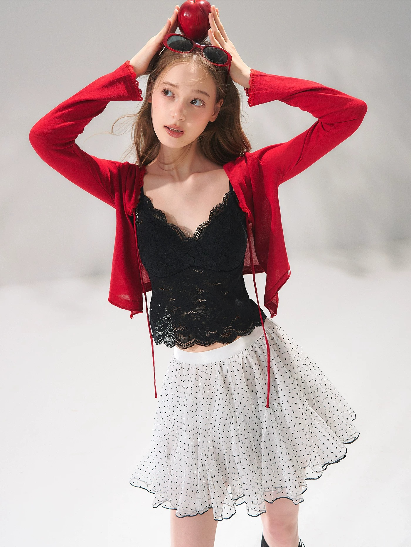 Pearlescent Textured Tiered A-Line Midi Skirt