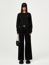 Black Cross Embroidery Sweatshirt - CHINASQUAD