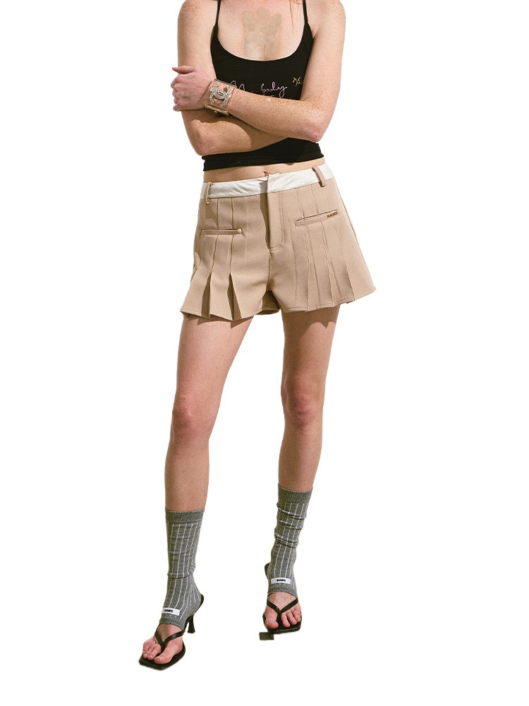 Embroidered Modern Pleated Skirt Pants - CHINASQUAD