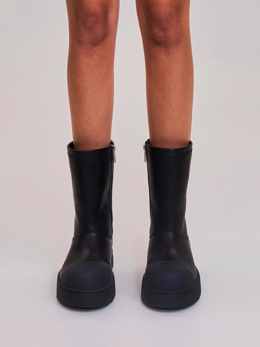 Sherpa Leather Wool Snow Boots