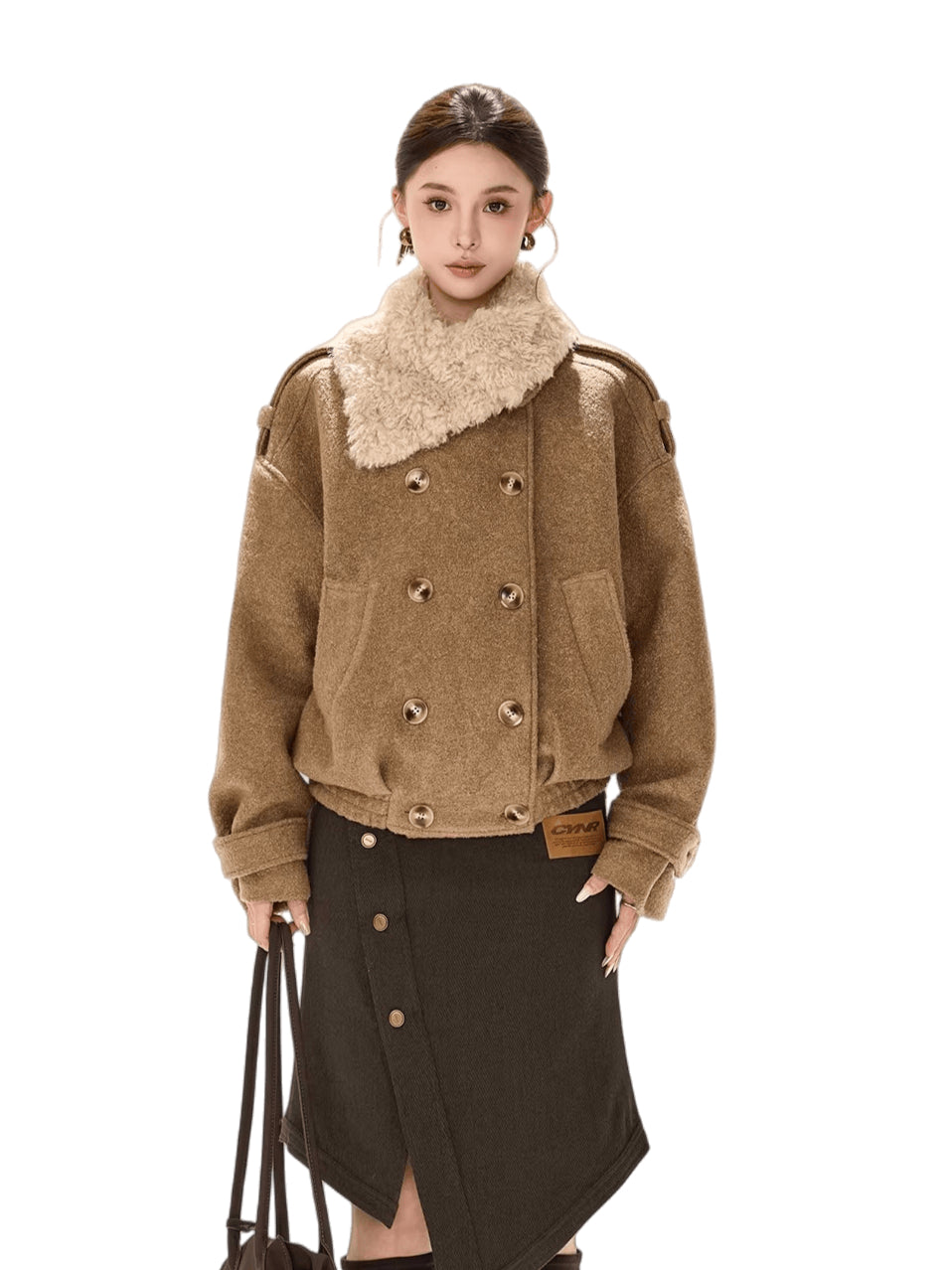 Double-Breasted Wool-Blend Jacket