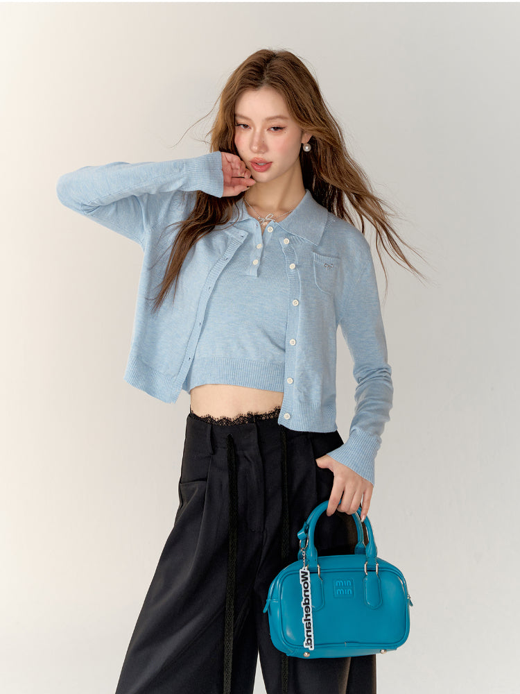 Butterfly Knot Soft Wool Sweater & Vest Set - CHINASQUAD