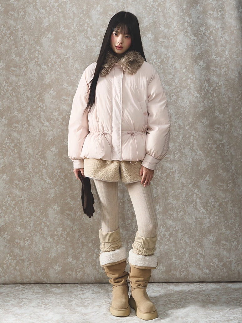 Fur Collar Sweet Puffer Down Jacket