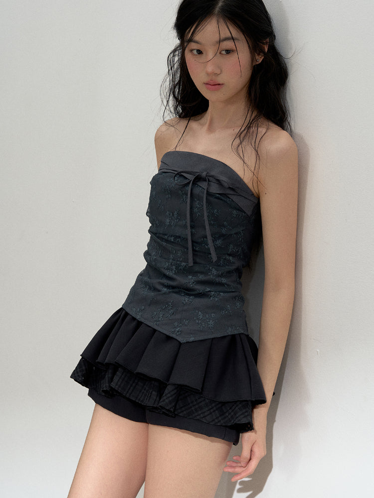 Black and White 3D A-Line Skirt - CHINASQUAD