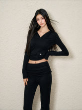 Pink & Black V-Neck Hoodie & Pants Set - CHINASQUAD