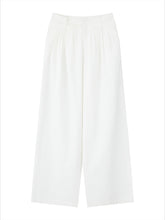 White Lyocell Wide-Leg Pants - CHINASQUAD