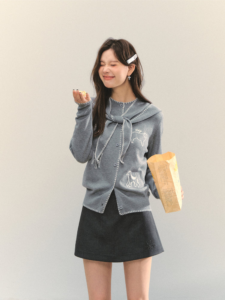 Anti-exposure Applique Pocket Suit Skort - CHINASQUAD