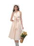 Halter V-neck Sling Bow Dress - CHINASQUAD