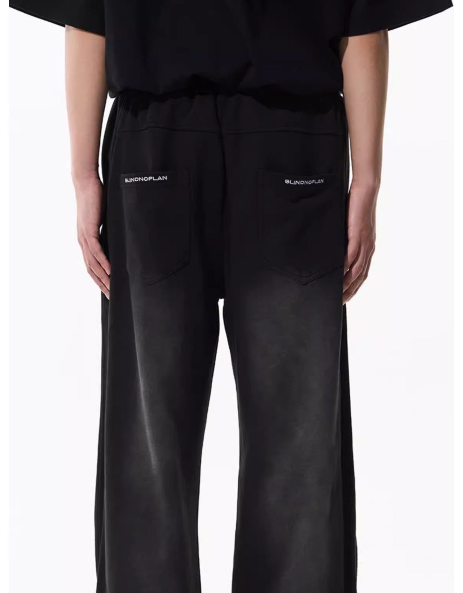 Washed Gradient Pure Cotton Relaxed Sweatpants - CHINASQUAD