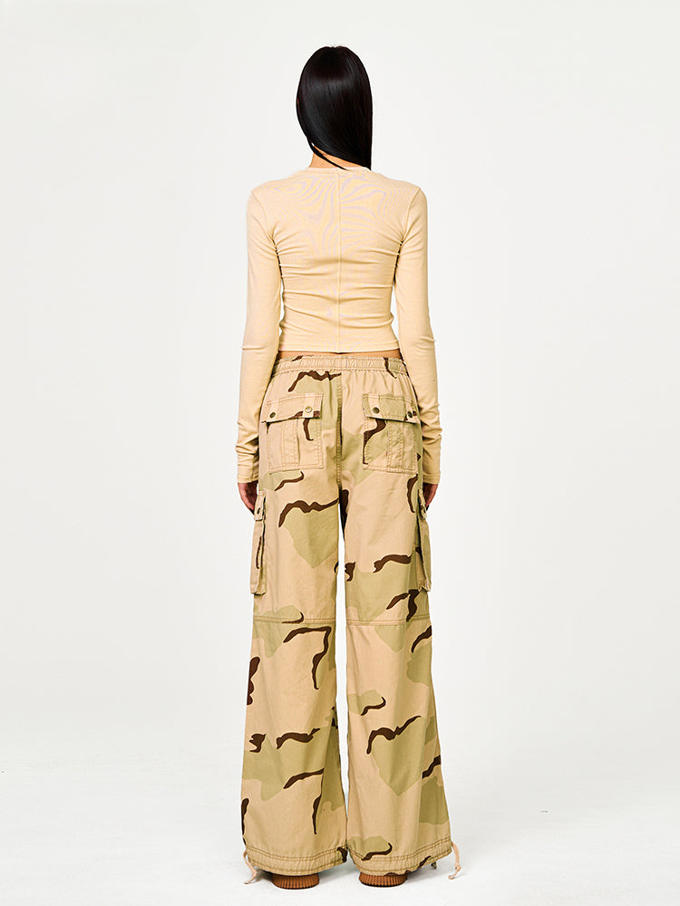 Lightning Camouflage Wide-Leg Pants - CHINASQUAD