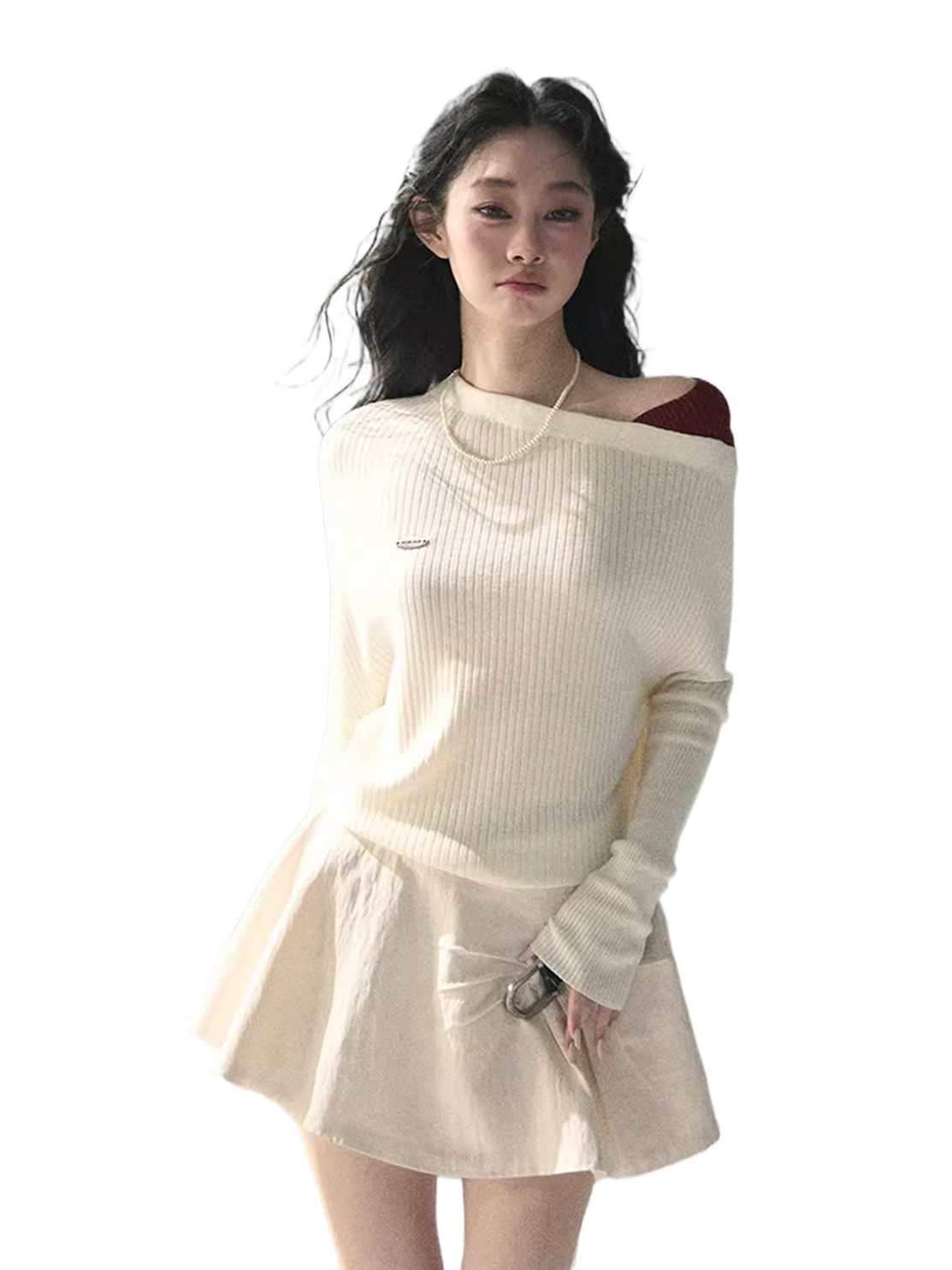 Ash Memories Off-Shoulder Knit Top