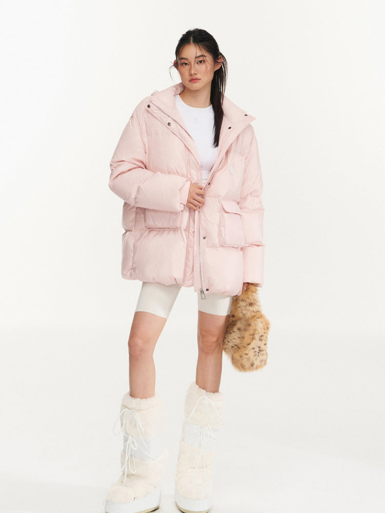 White Duck Down Hooded Jacket - CHINASQUAD