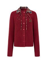 Detachable Plaid Knit Sweater - CHINASQUAD