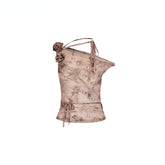 Apricot & Ombre Khaki Rose Camisole Top - CHINASQUAD