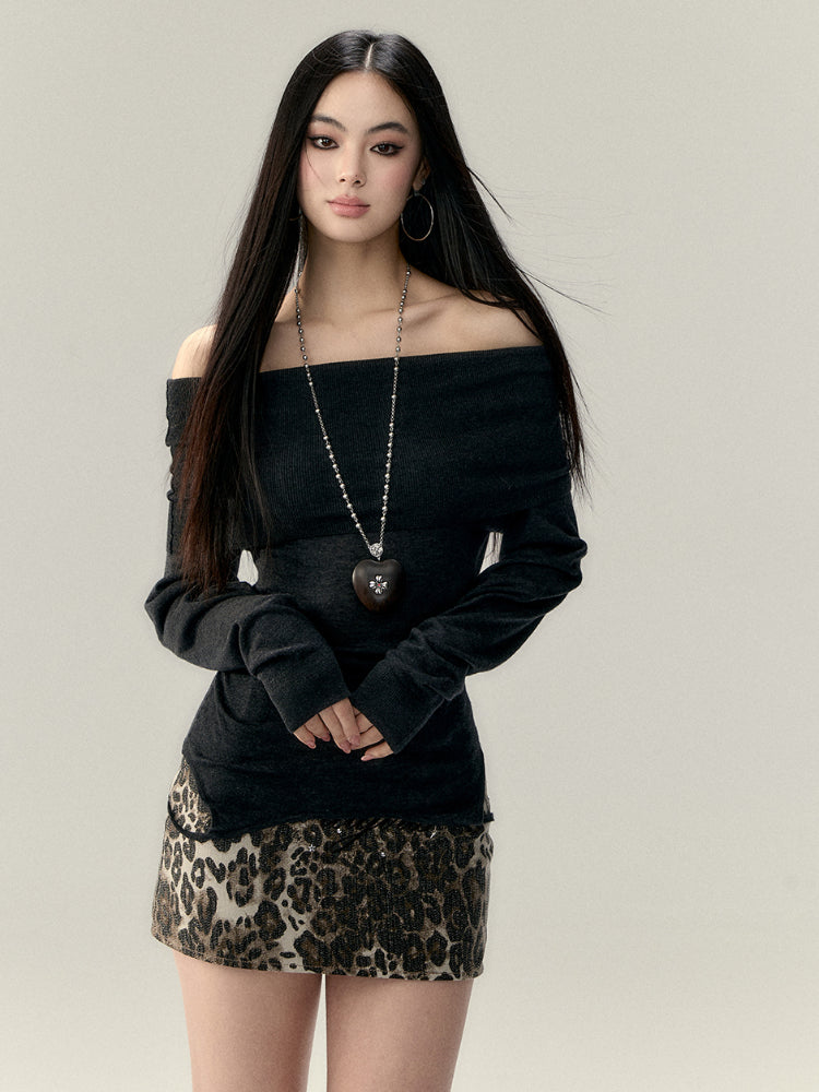 Convertible Off-Shoulder Knit Top - CHINASQUAD