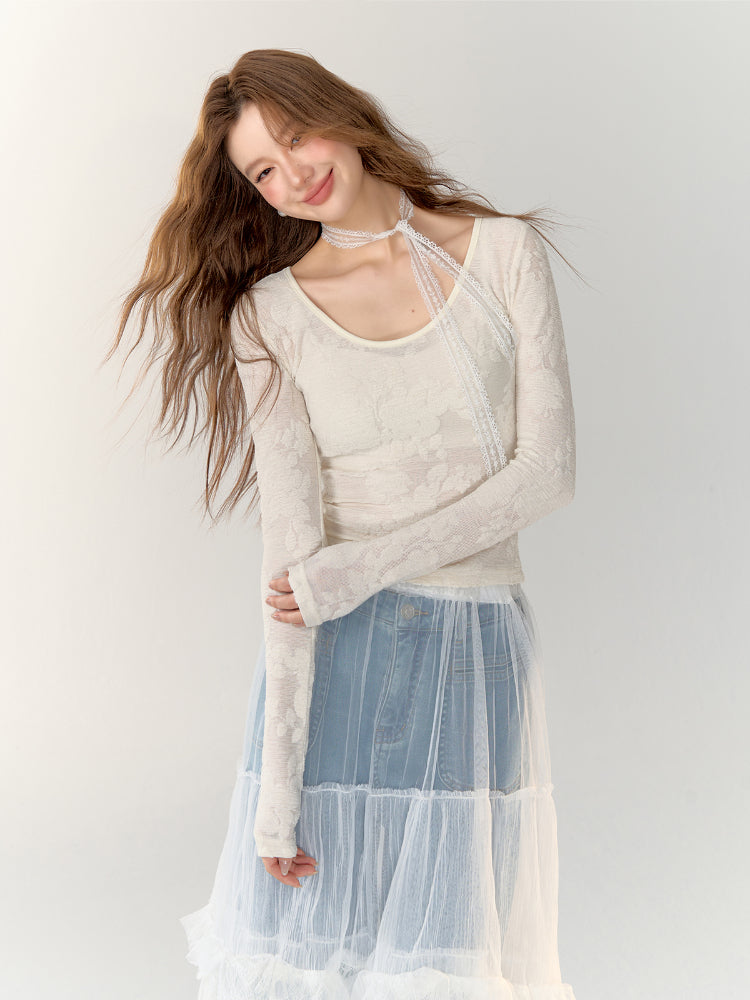 White Long-Sleeve Base Layer T-Shirt - CHINASQUAD