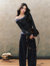 Off-Shoulder Plaid Patchwork Blouse - CHINASQUAD