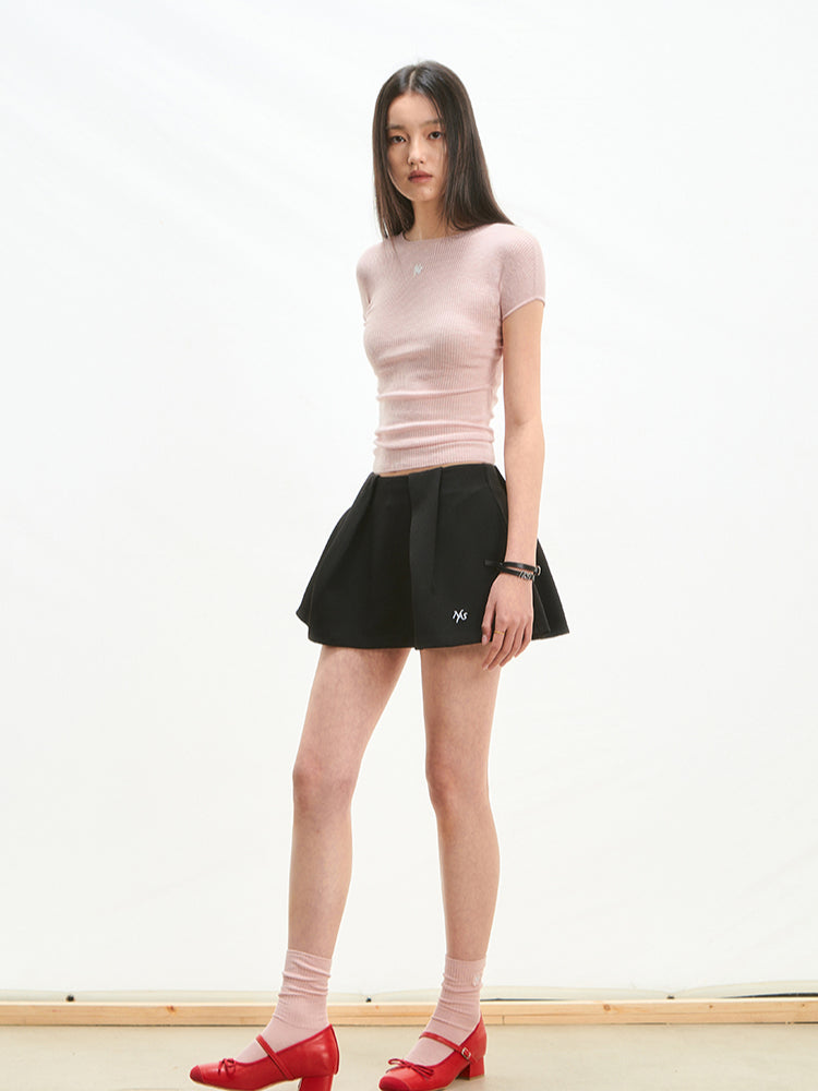 Versatile Knit T-shirt Top - CHINASQUAD