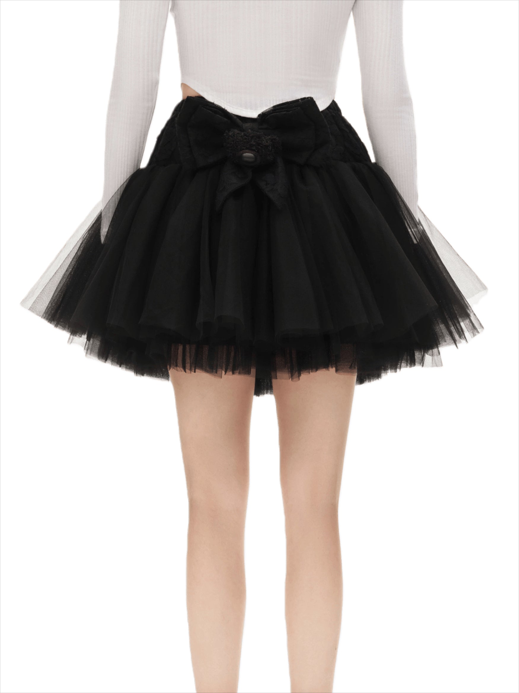 Bow Lace Mini Skirt