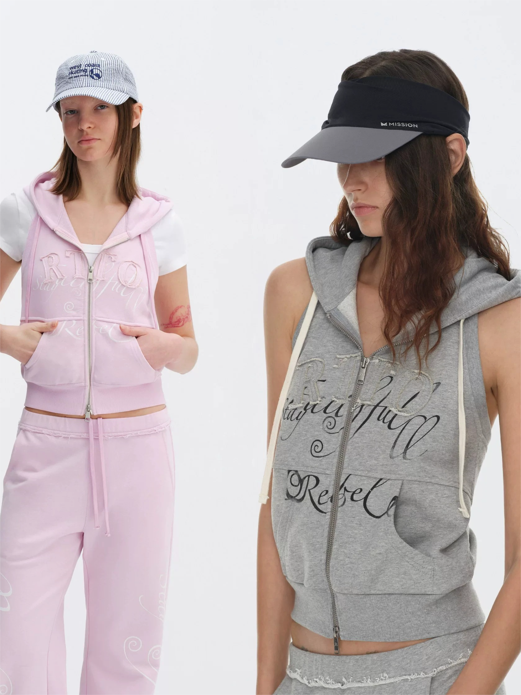 Cotton Sleeveless Zip-Up Hoodie