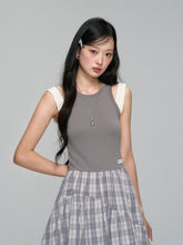 Plaid Asymmetric Sleeveless Vest Dress - CHINASQUAD