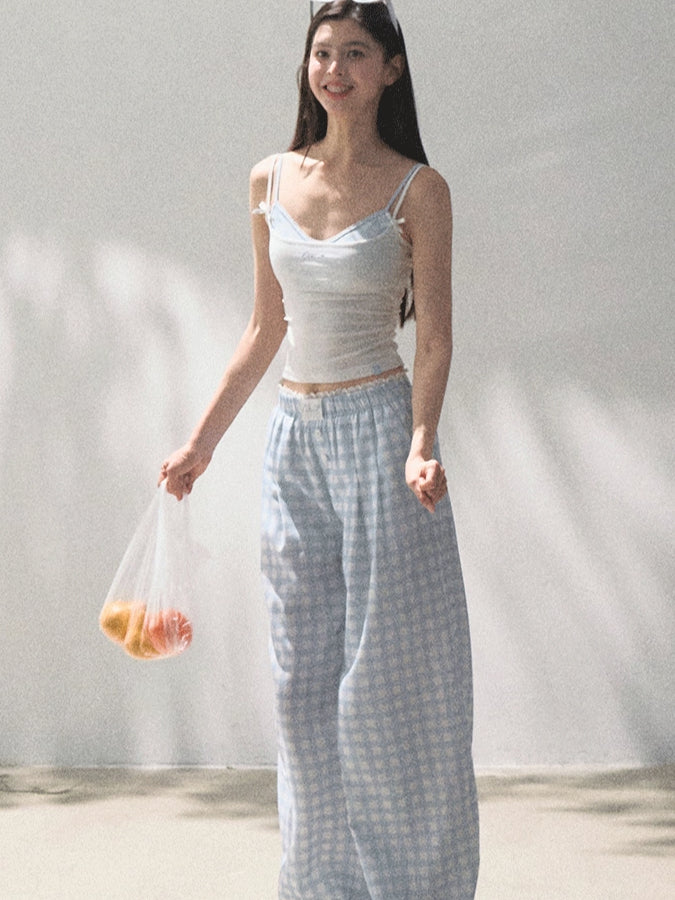 Tencel–Linen Relaxed Wide-Leg Pants