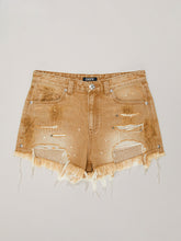Rage Rush Denim Shorts Wild Cowboy Brown - CHINASQUAD