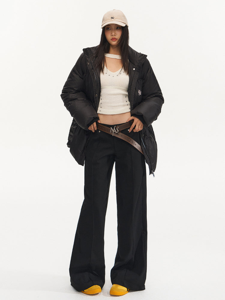 White Duck Down Hooded Jacket - CHINASQUAD