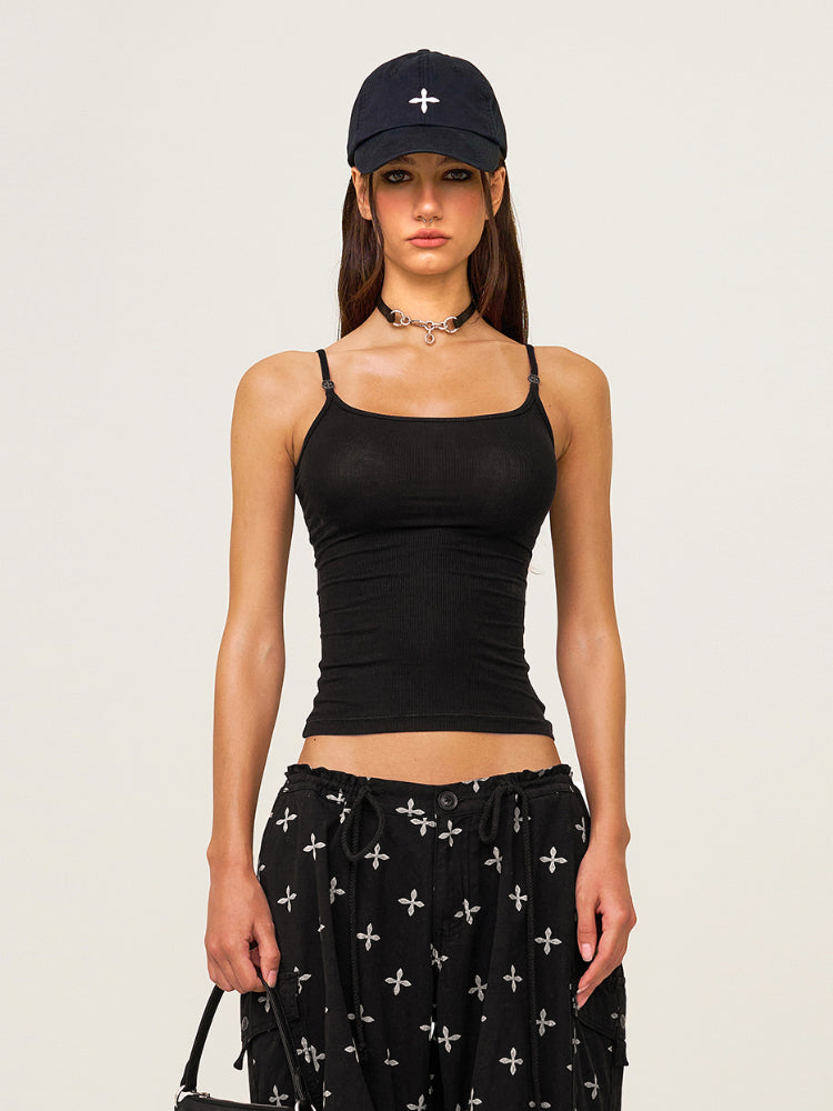 Cross-Flower All-Over Print Sports Camisole - CHINASQUAD