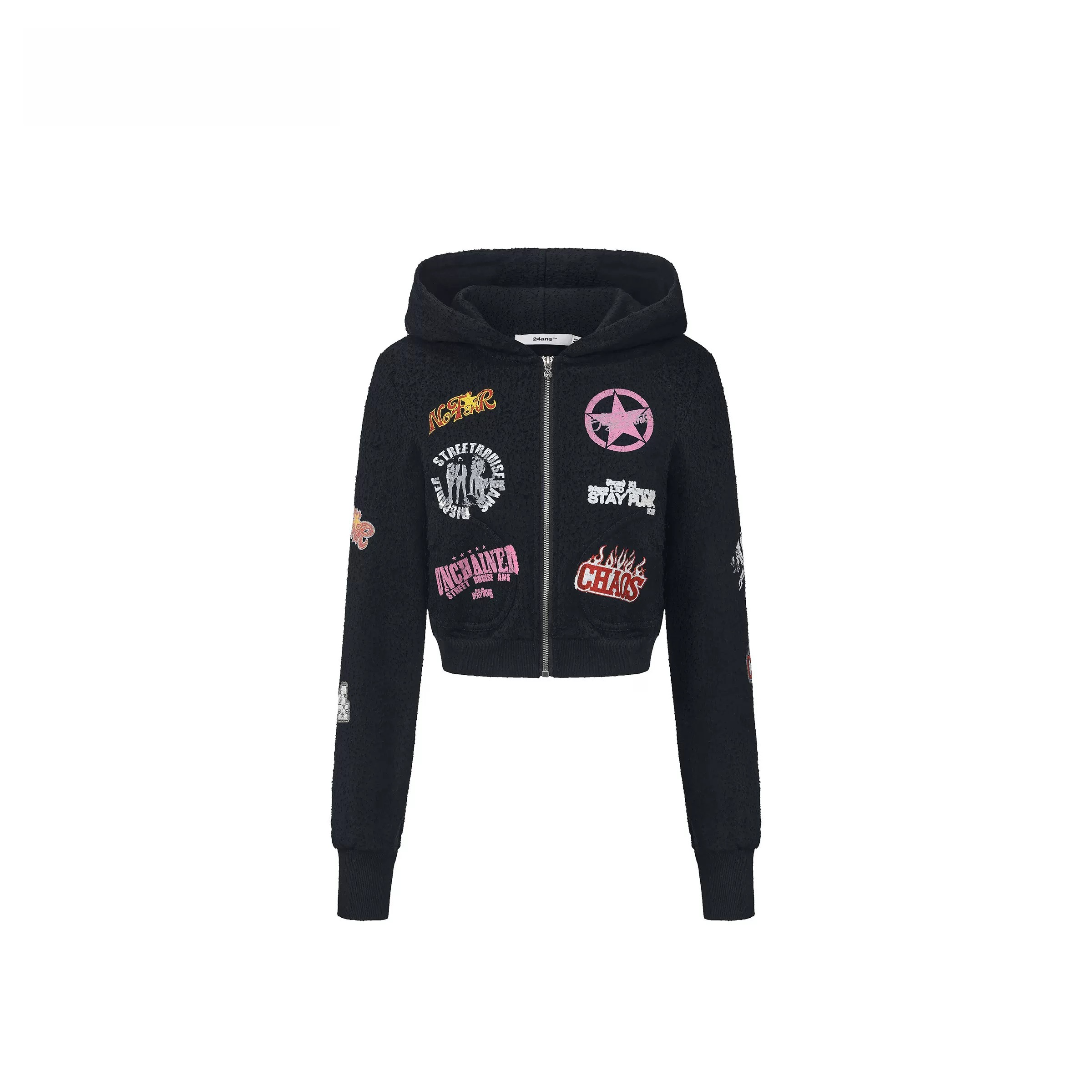 Punk Millennium Distressed Two-Tone Set with Graphic Print