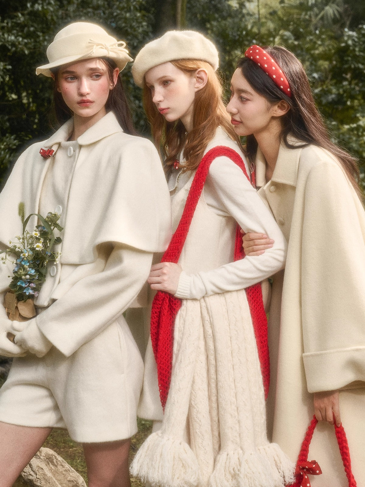 Sunday Wool Blend Cape Jacket & Shorts Set