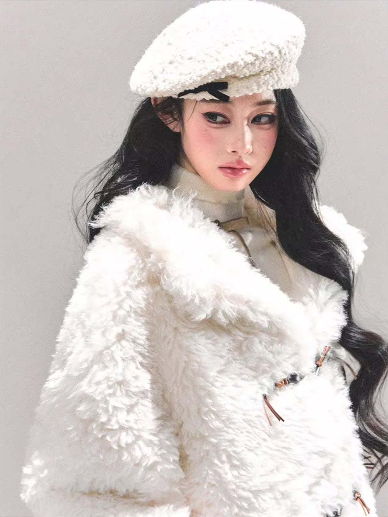 Shearling-Style Faux Fur Winter Jacket