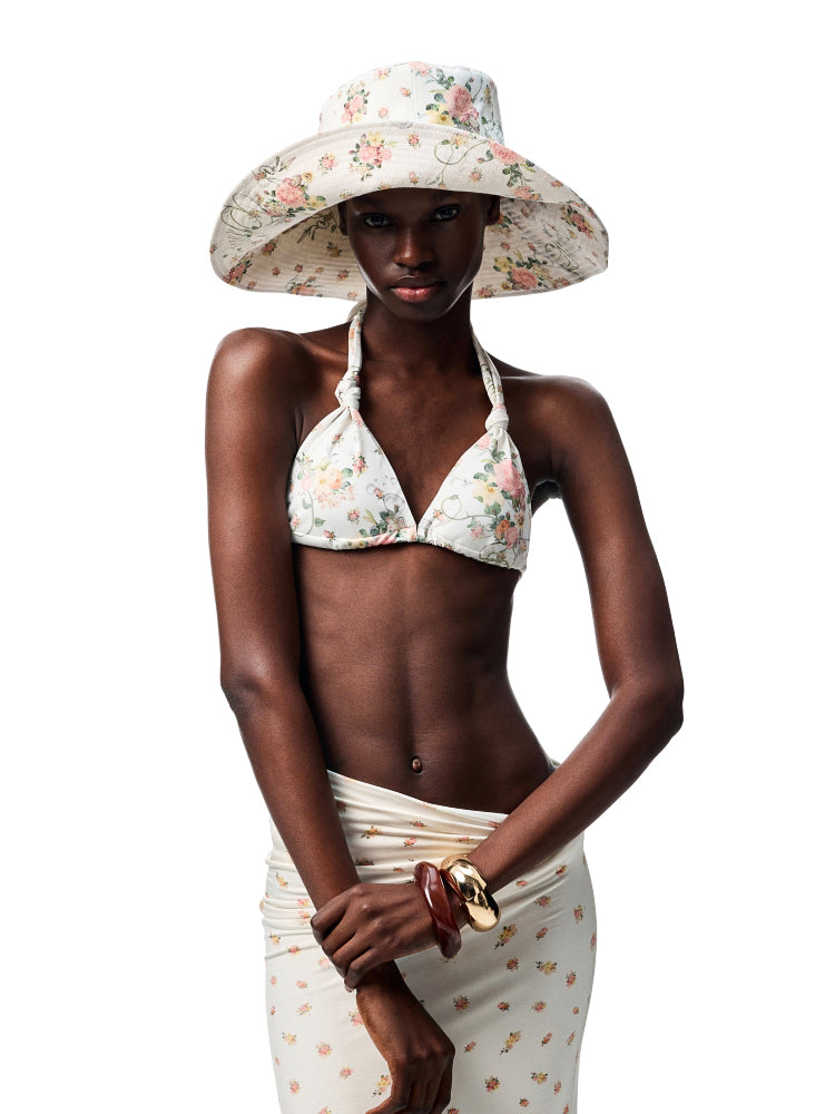 Metal Floral All-Over Print Bikini - CHINASQUAD