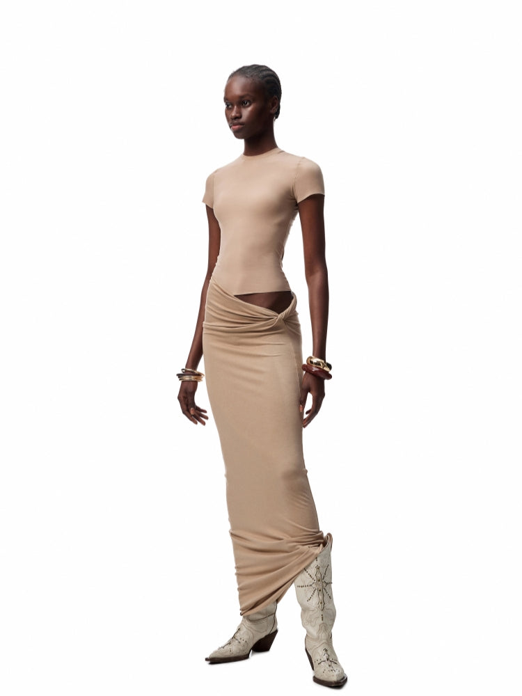 Basic Slim-Fit Solid-Color T-shirt - CHINASQUAD