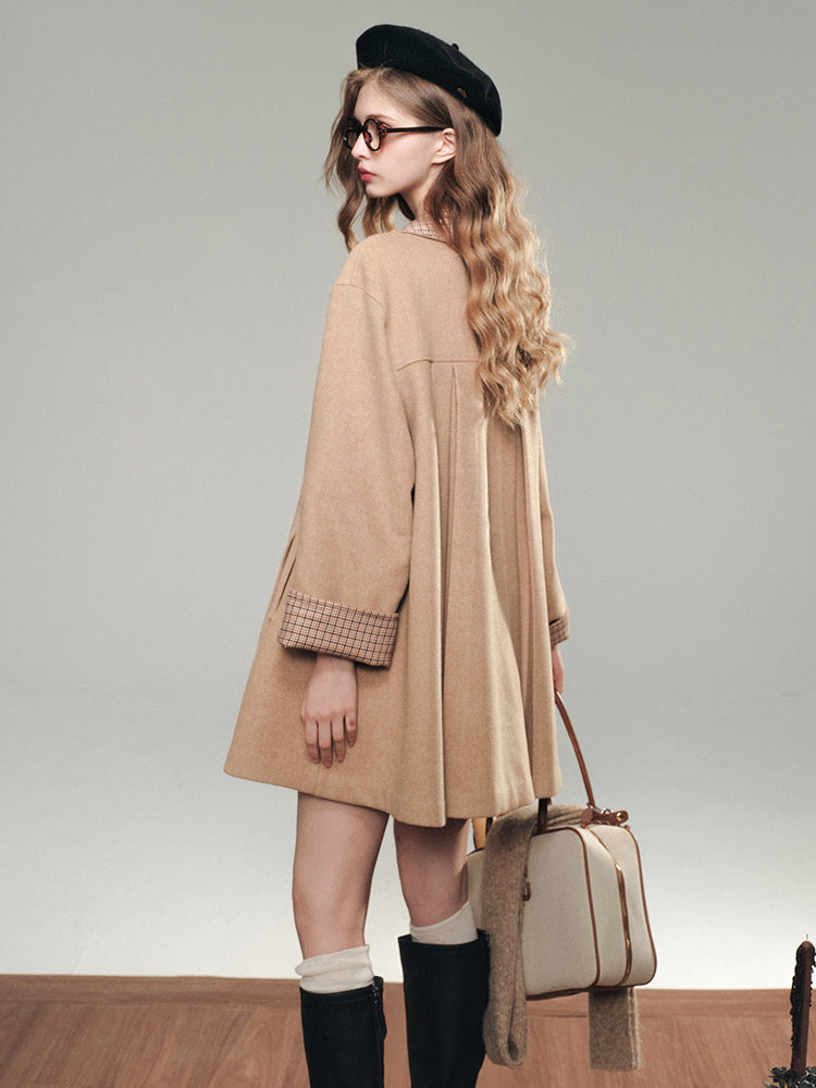 High-Wool Content Brown Coat - CHINASQUAD