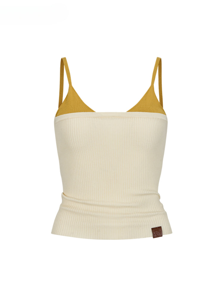 Color-Block Spliced Strap Vest - CHINASQUAD