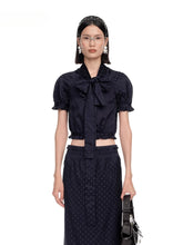 Polka Dot Satin Tie-up Top - CHINASQUAD