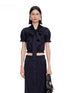 Polka Dot Satin Tie-up Top - CHINASQUAD