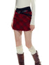 (Final Sale) Red Vintage Plaid Woolen Skirt - CHINASQUAD