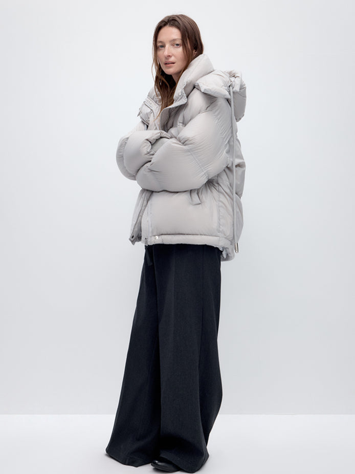 Windproof Hooded Duck Down Jacket - CHINASQUAD