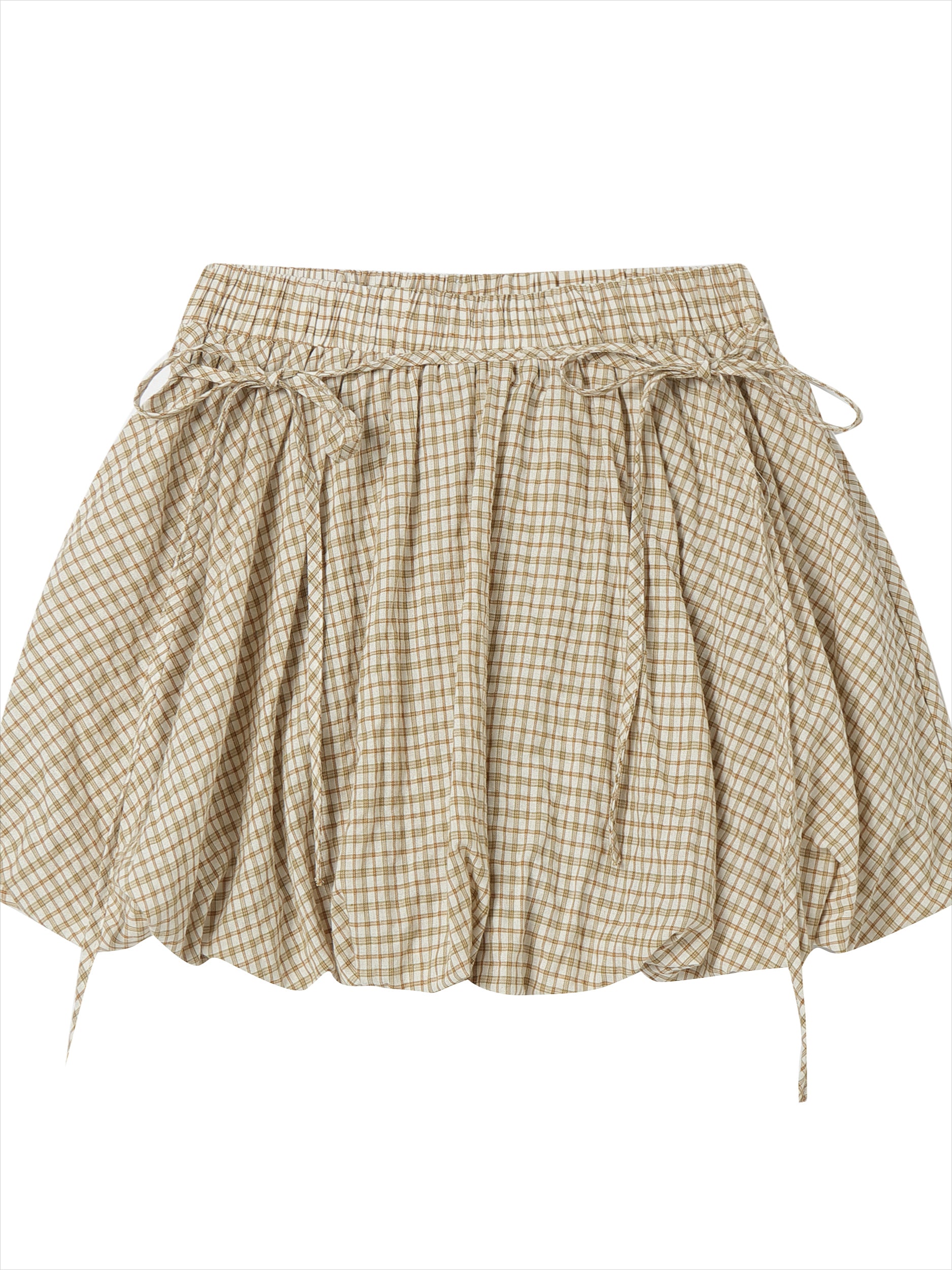 Khaki & Black Retro Check Shirt & Skirt Set - CHINASQUAD